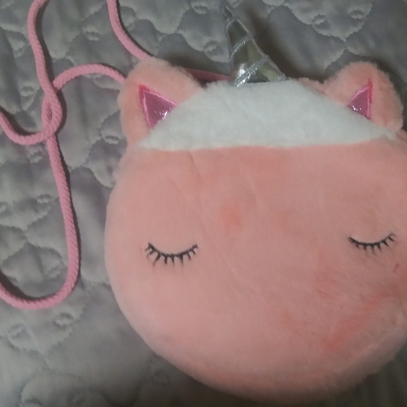 Unicorn Plush Kids Purse - Picture 1 of 2